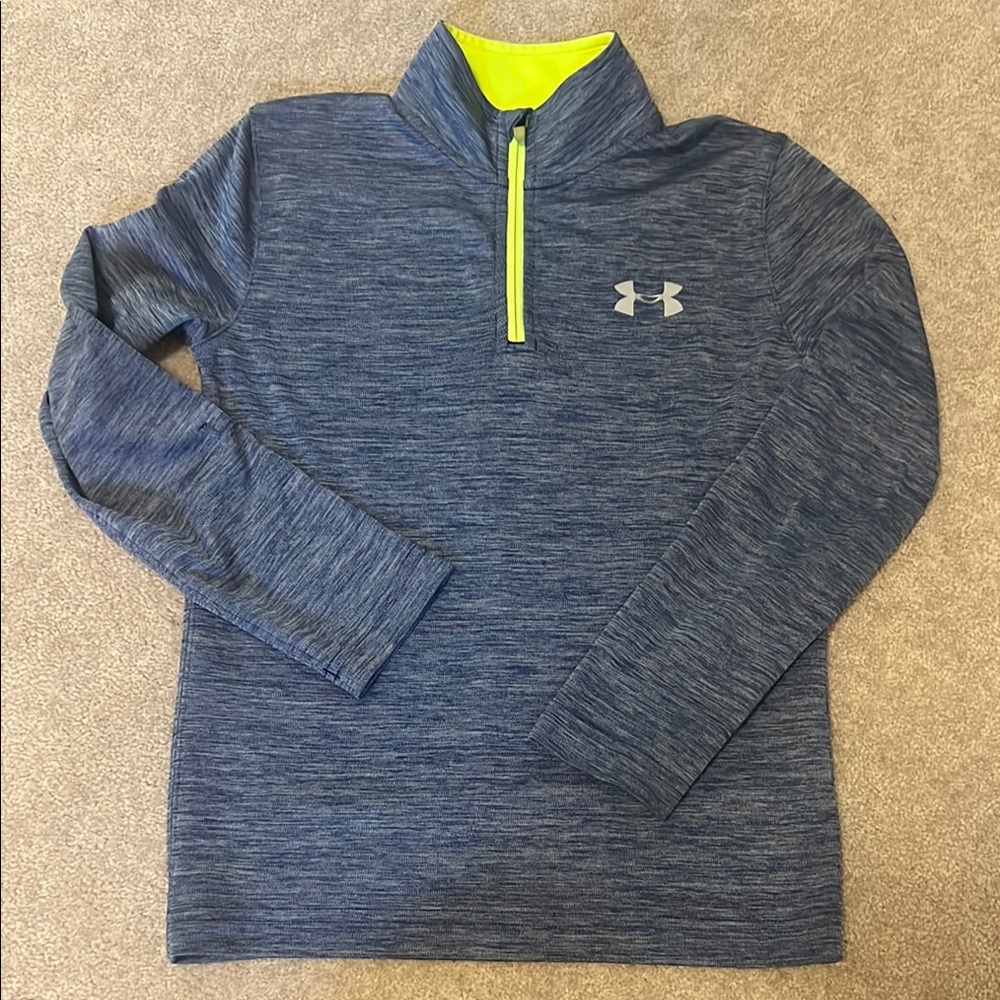 Under Armour Navy and Neon Yellow Pullover